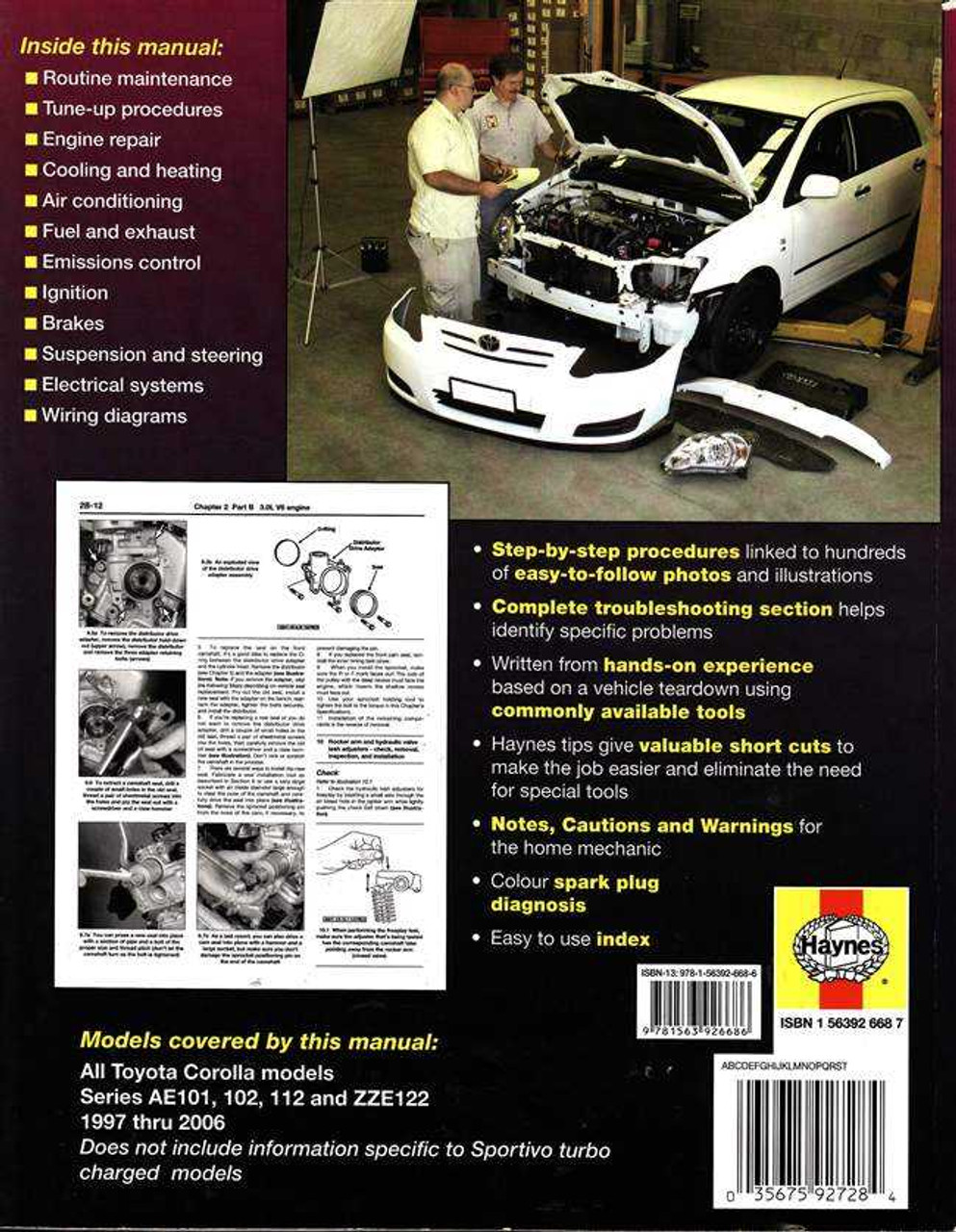 toyota corolla ae101, ae102, ae112, zze122 series 1997 2006toyota corolla ae101, ae102, ae112, zze122 series 1997 2006 workshop manual